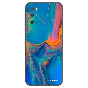Picasee crna silikonska maskica za Samsung Galaxy S20 G980F - Rainbow