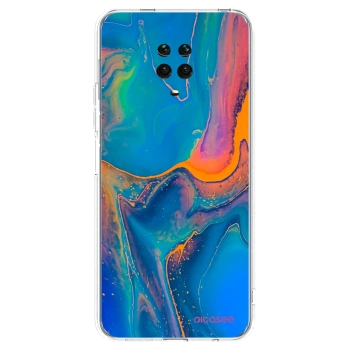 Picasee silikonska prozirna maskica za Xiaomi Redmi Note 9 Pro - Rainbow