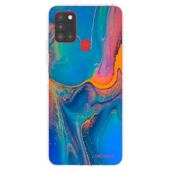 Picasee silikonska prozirna maskica za Samsung Galaxy A21s - Rainbow
