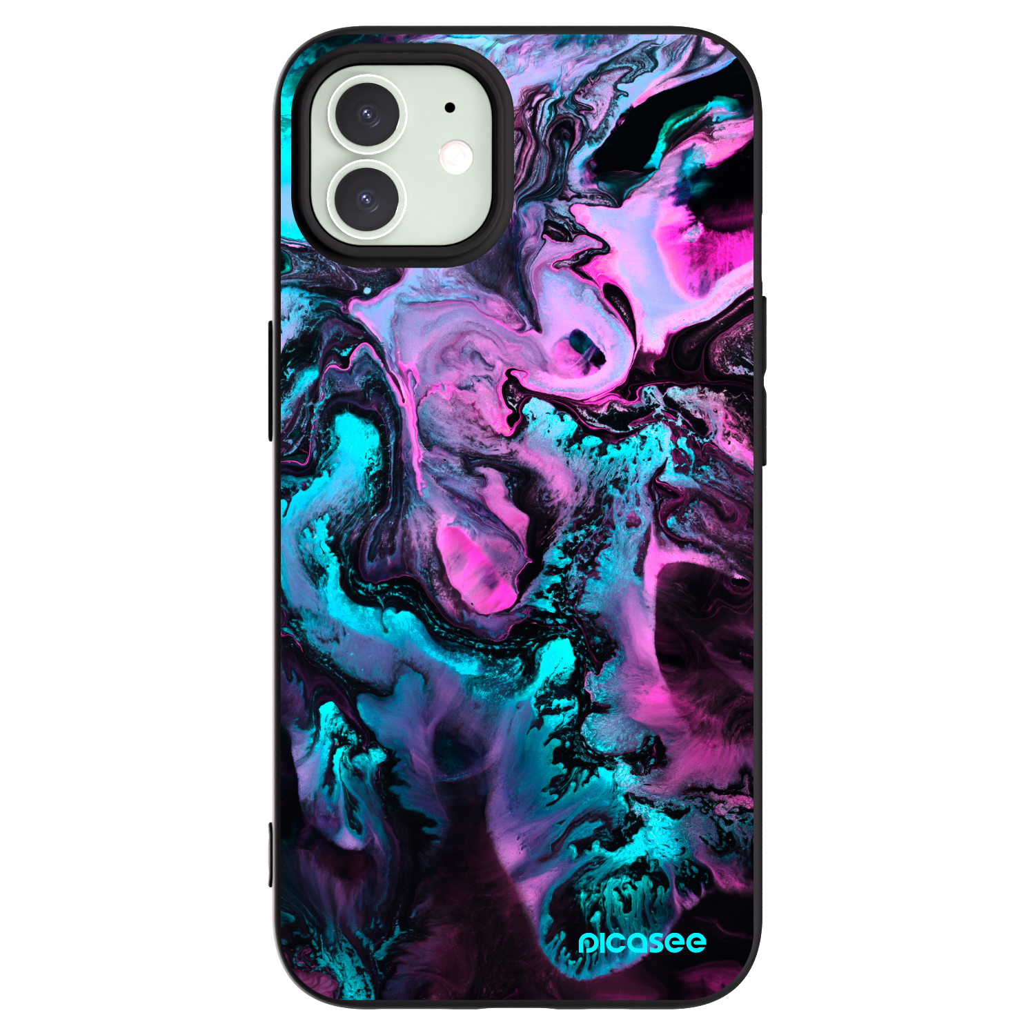 Picasee crna silikonska maskica za Apple iPhone 12 - Lean