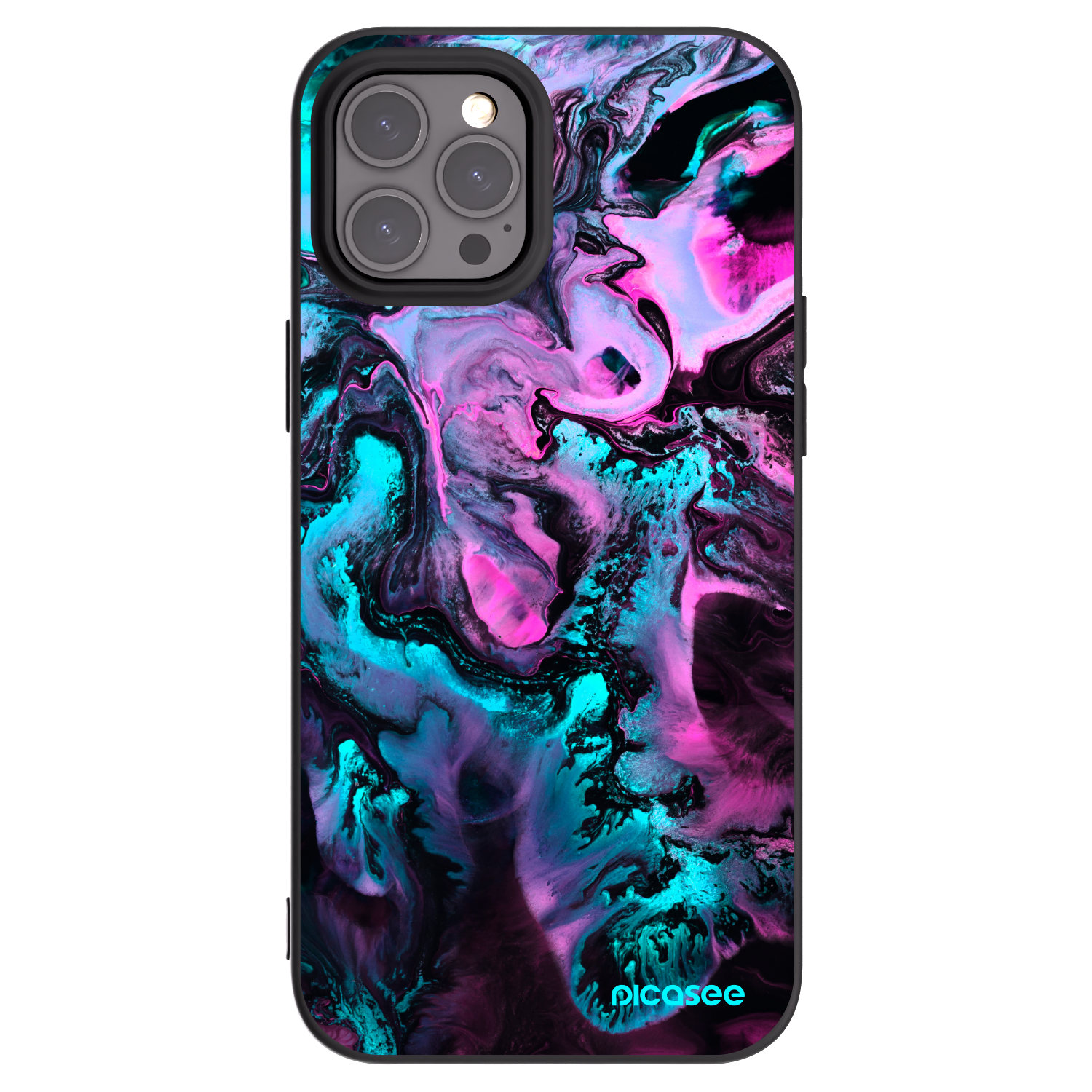 Picasee crna silikonska maskica za Apple iPhone 12 Pro Max - Lean