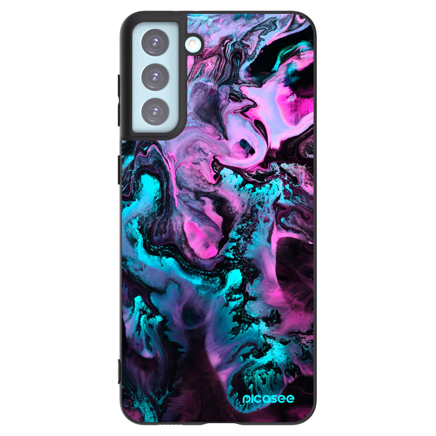 Picasee crna silikonska maskica za Samsung Galaxy S21+ 5G G996F - Lean