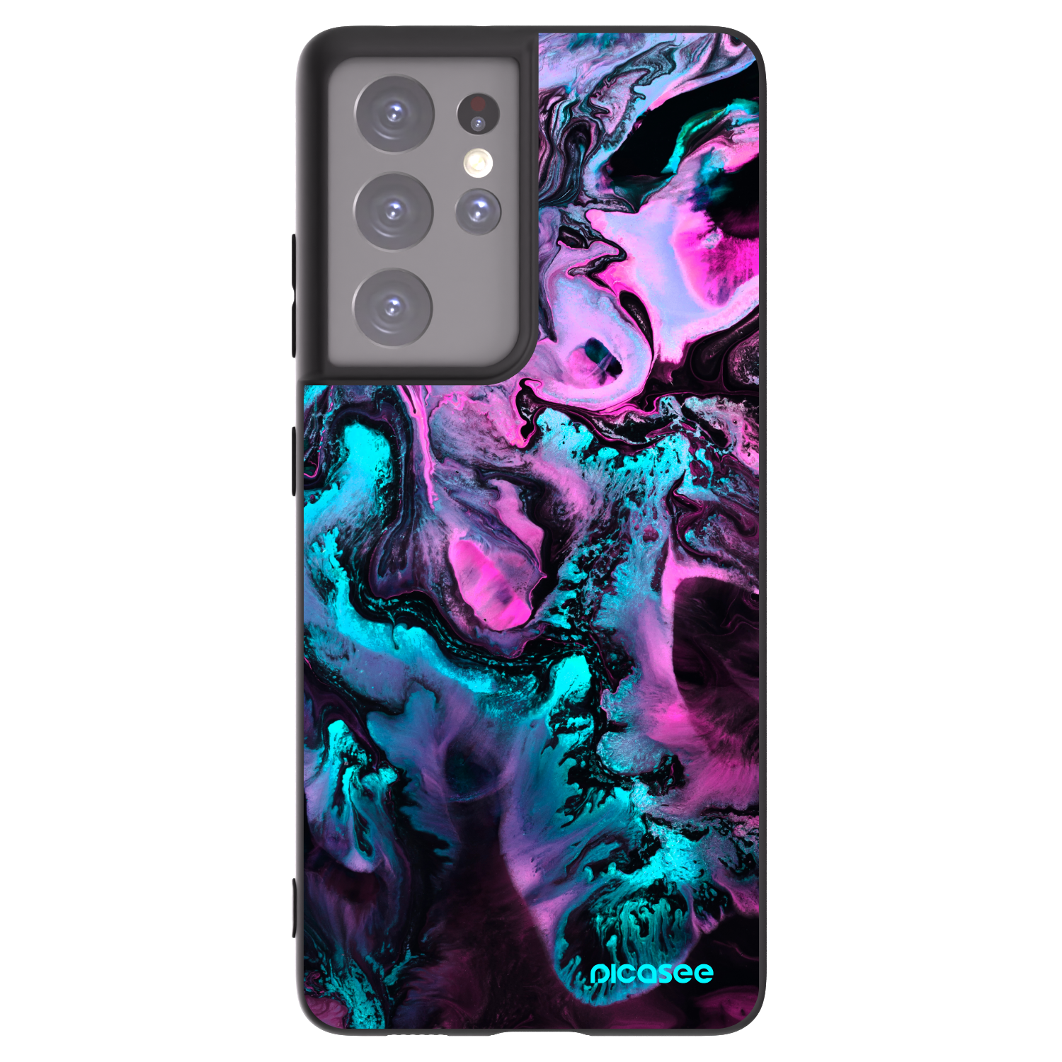 Picasee crna silikonska maskica za Samsung Galaxy S21 Ultra 5G G998B - Lean