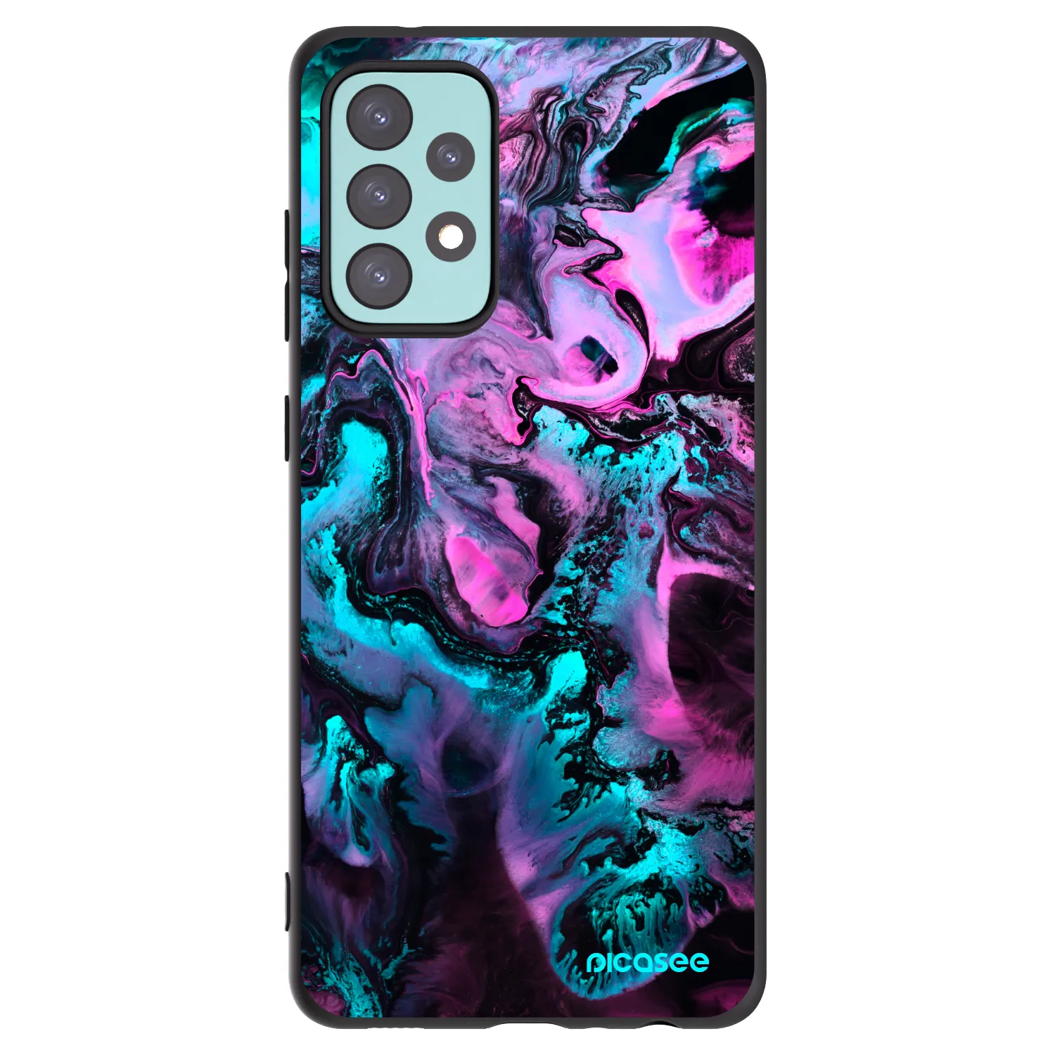 Picasee crna silikonska maskica za Samsung Galaxy A72 A725F - Lean