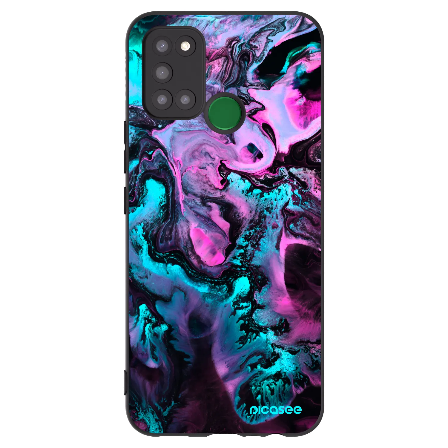 Picasee crna silikonska maskica za Realme 7i - Lean