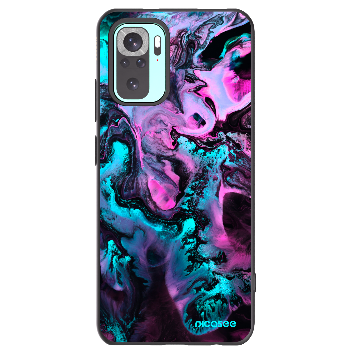 Picasee crna silikonska maskica za Xiaomi Redmi Note 10 Pro - Lean
