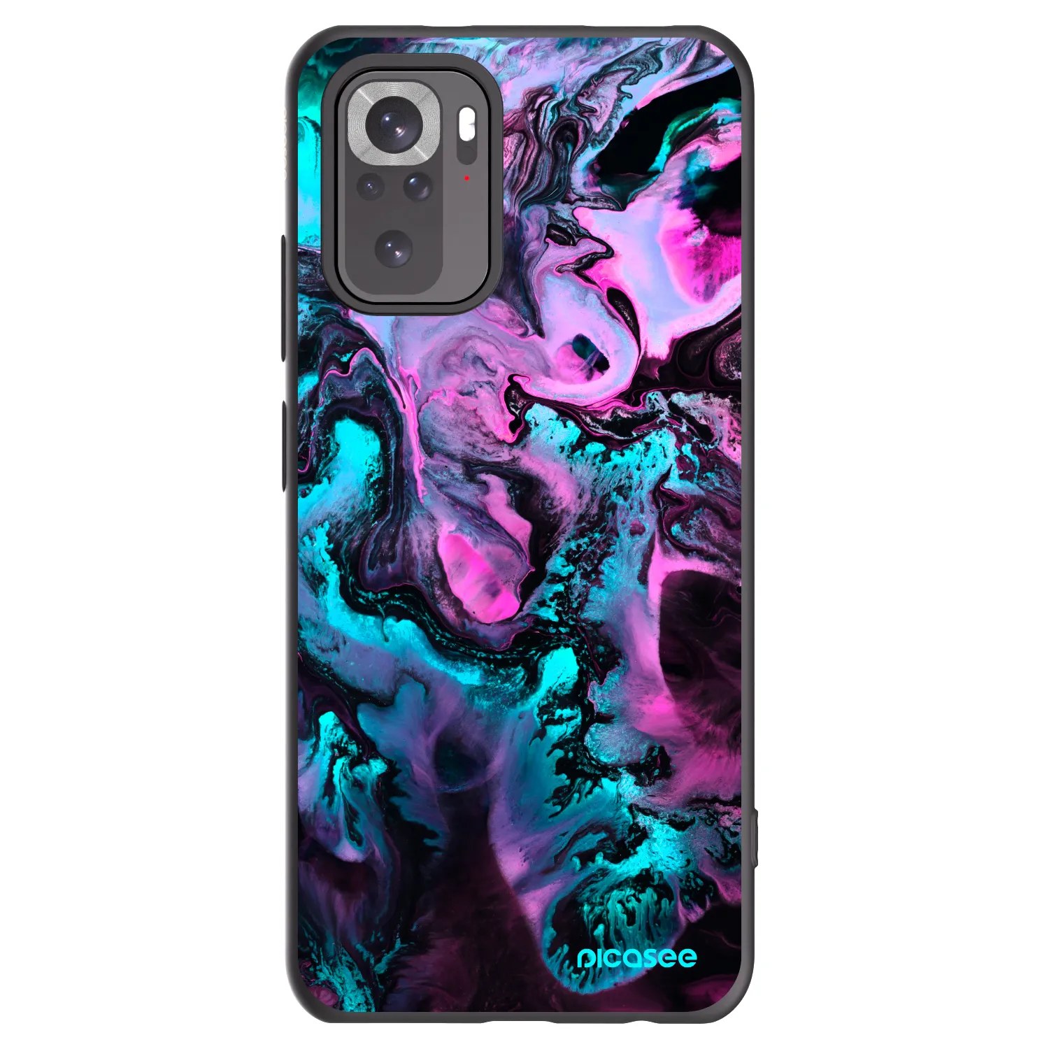Picasee crna silikonska maskica za Xiaomi Redmi Note 10S - Lean