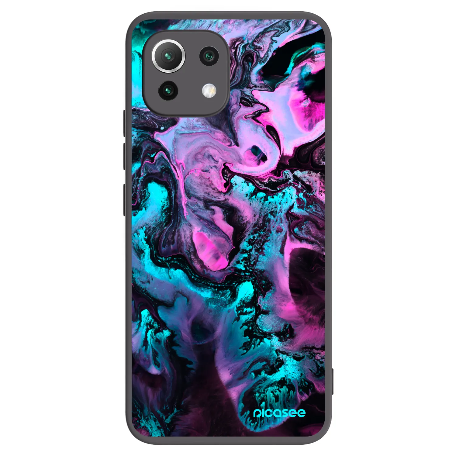 Picasee crna silikonska maskica za Xiaomi Mi 11 Lite - Lean
