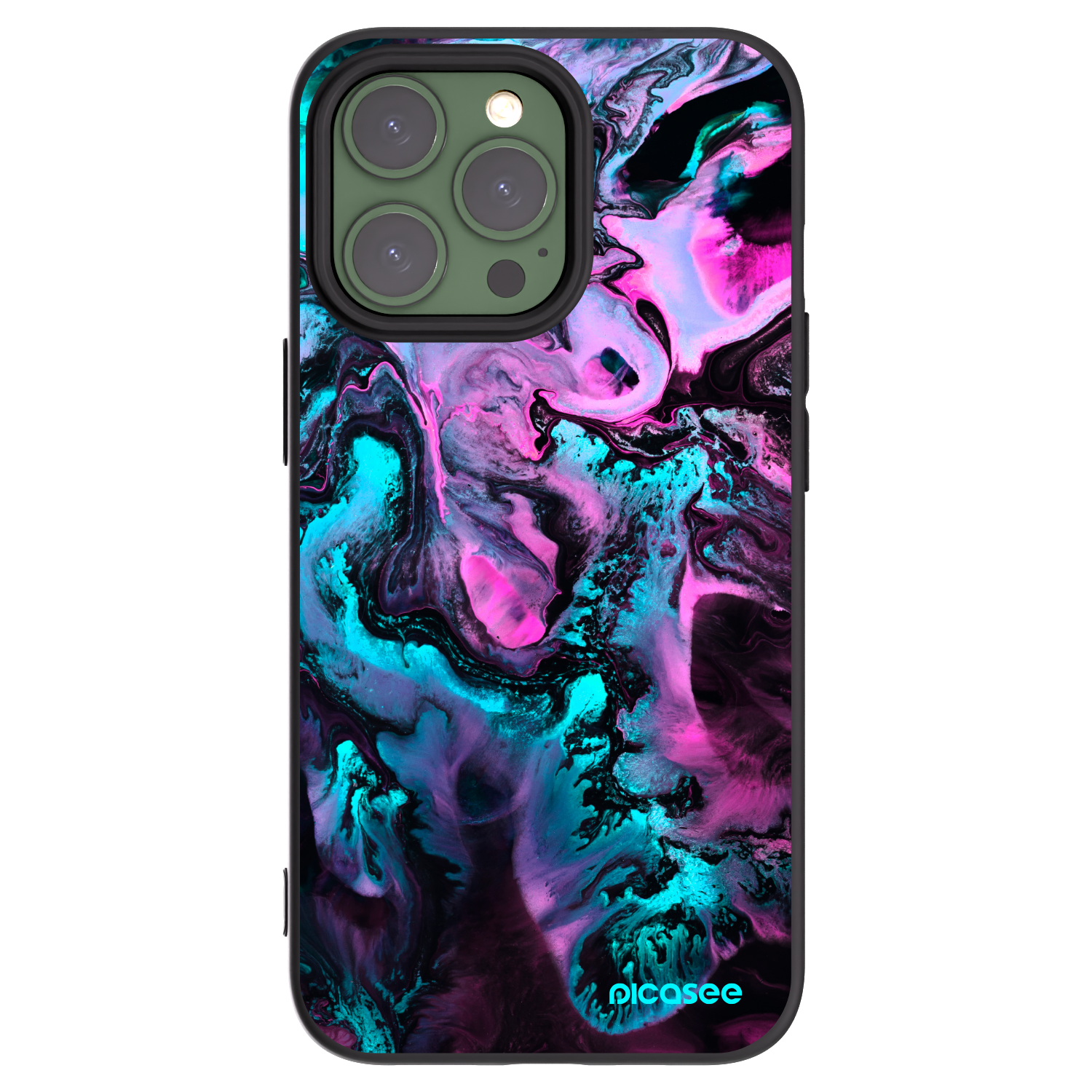 Picasee crna silikonska maskica za Apple iPhone 13 Pro - Lean