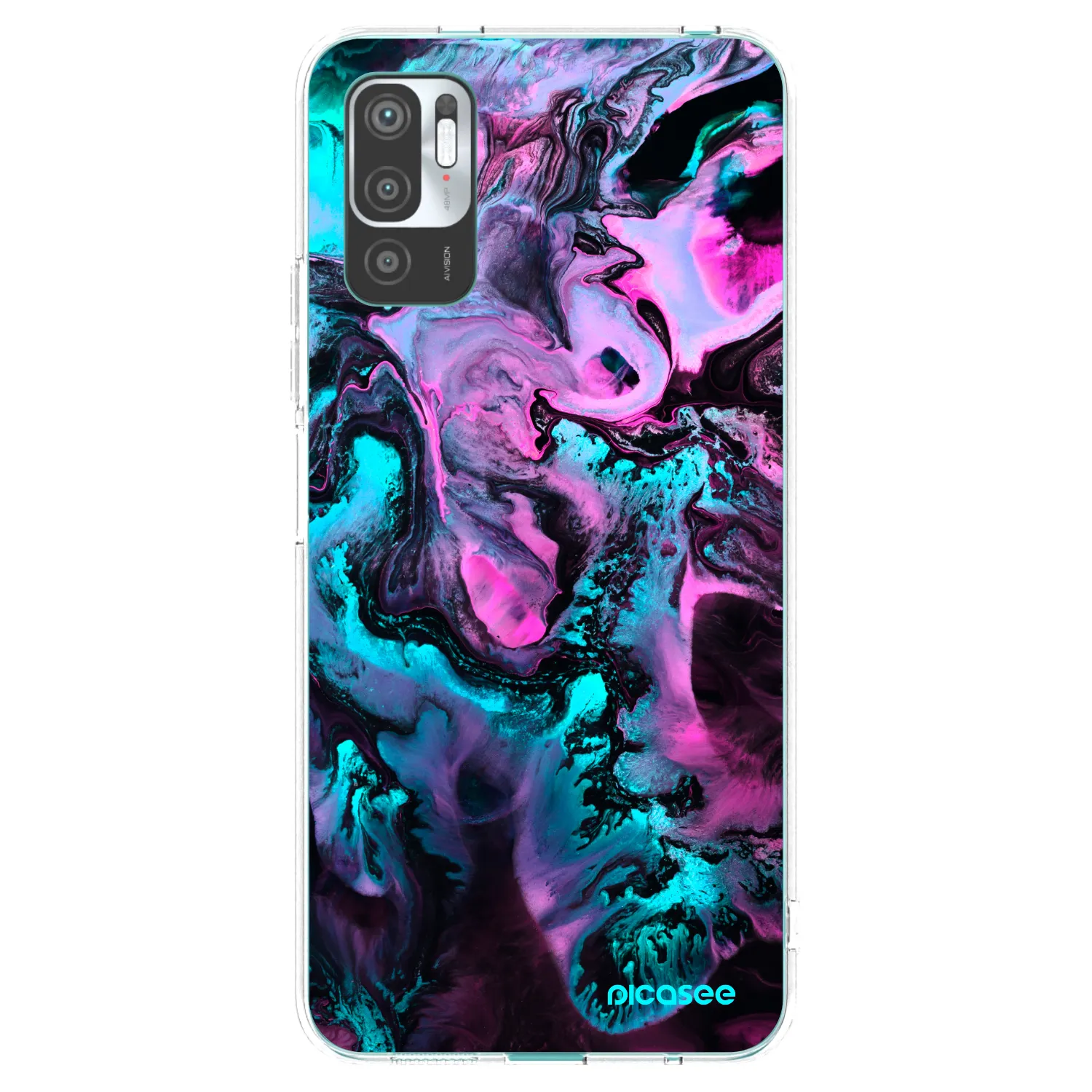 Picasee silikonska prozirna maskica za Xiaomi Redmi Note 10 5G - Lean