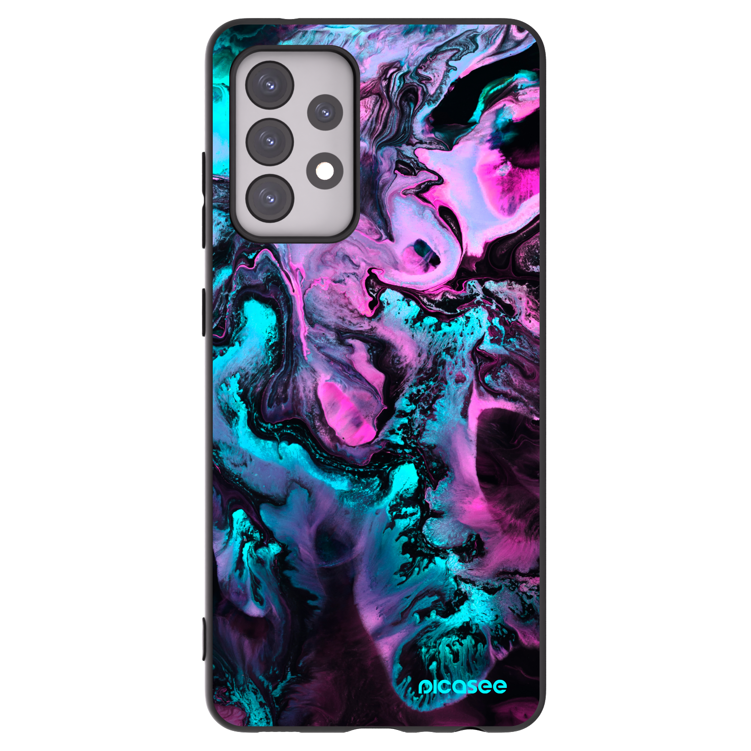 Picasee crna silikonska maskica za Samsung Galaxy A52s 5G A528B - Lean