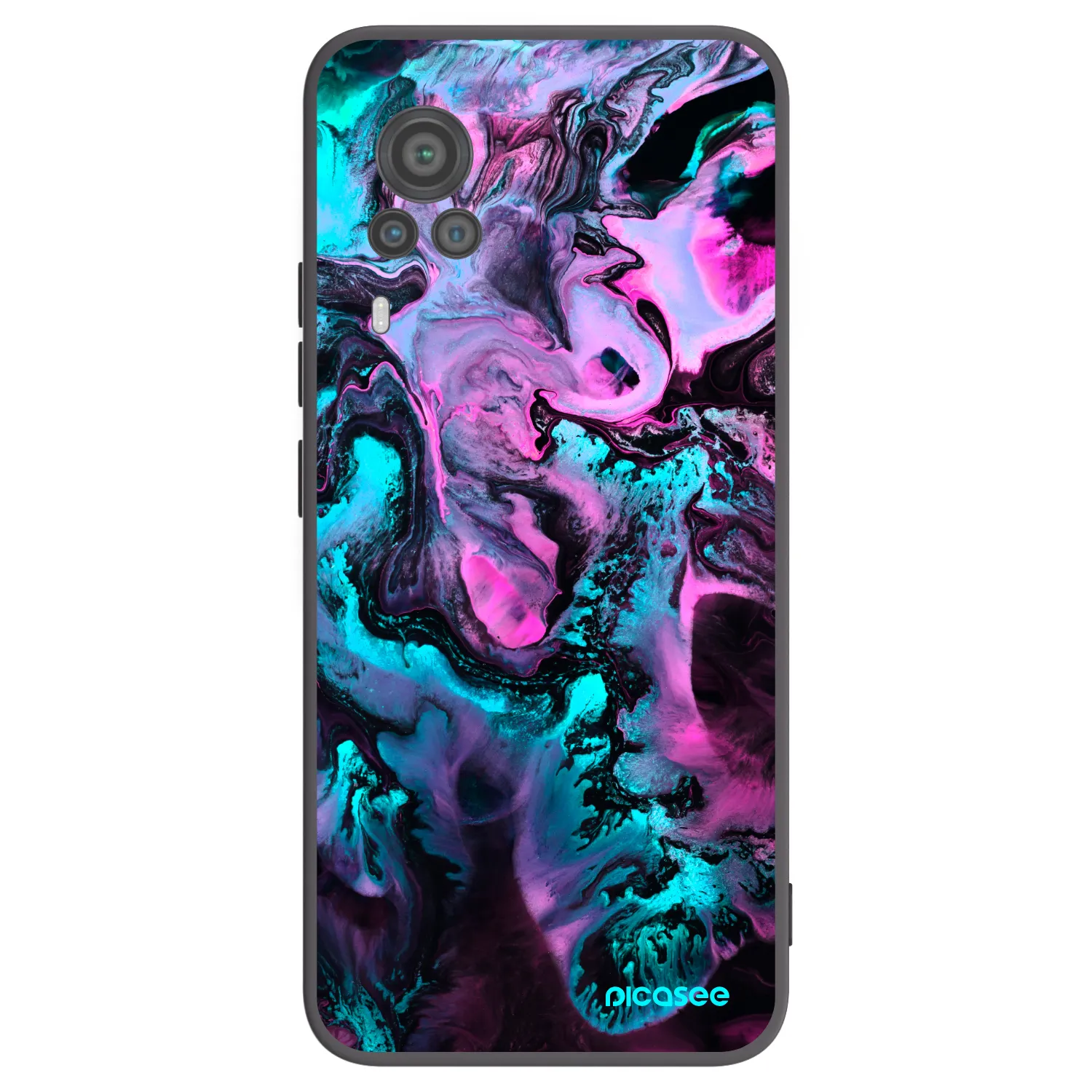 Picasee crna silikonska maskica za Vivo X60 Pro 5G - Lean