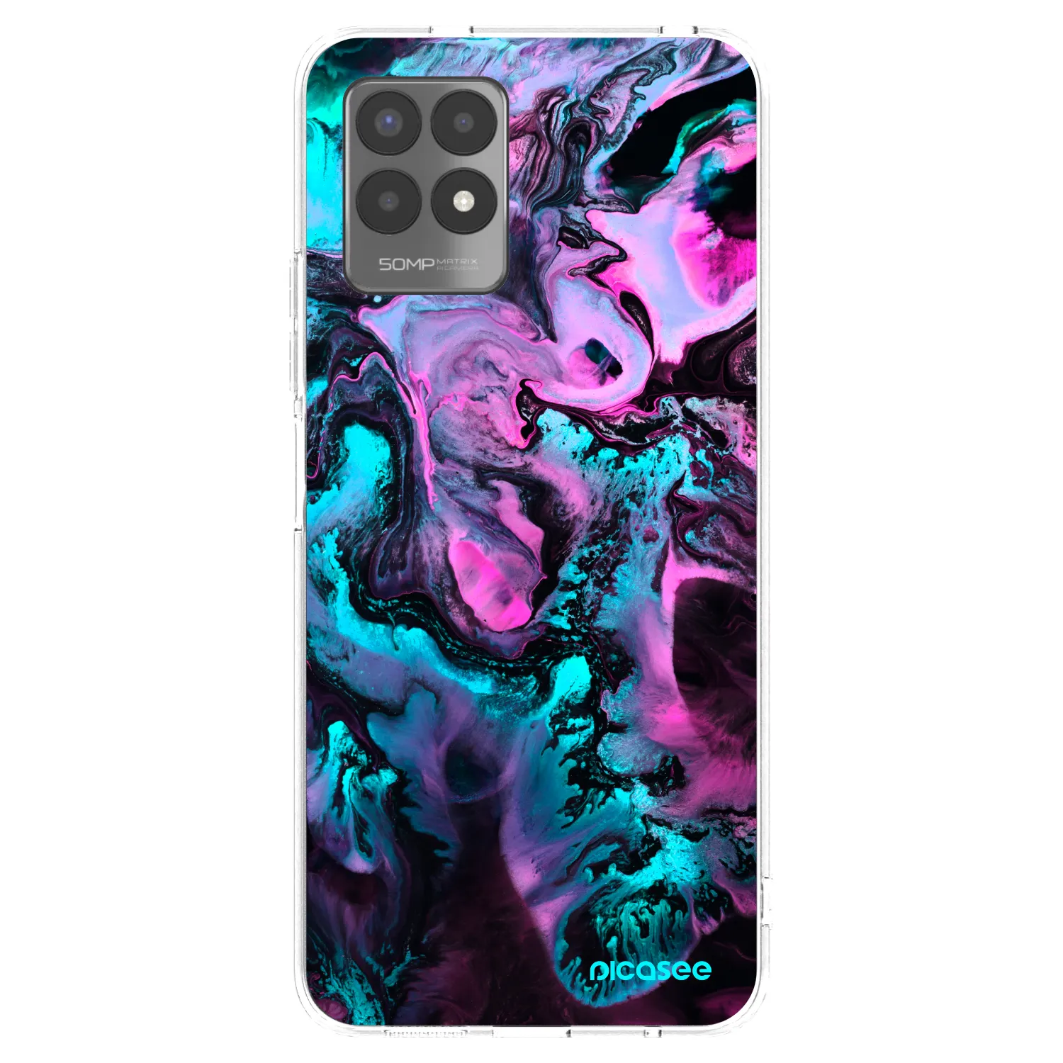 Picasee silikonska prozirna maskica za Realme 8i - Lean