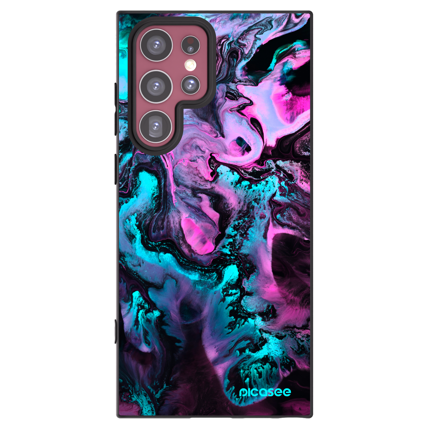 Picasee crna silikonska maskica za Samsung Galaxy S22 Ultra 5G - Lean