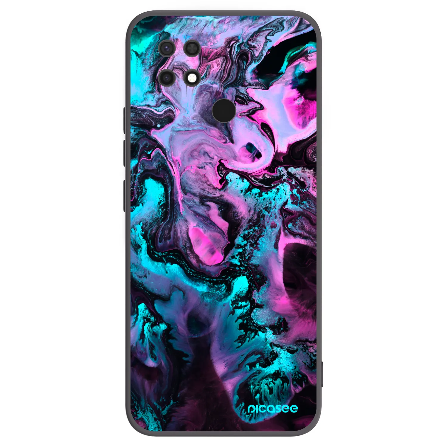 Picasee crna silikonska maskica za Xiaomi Redmi 10C - Lean