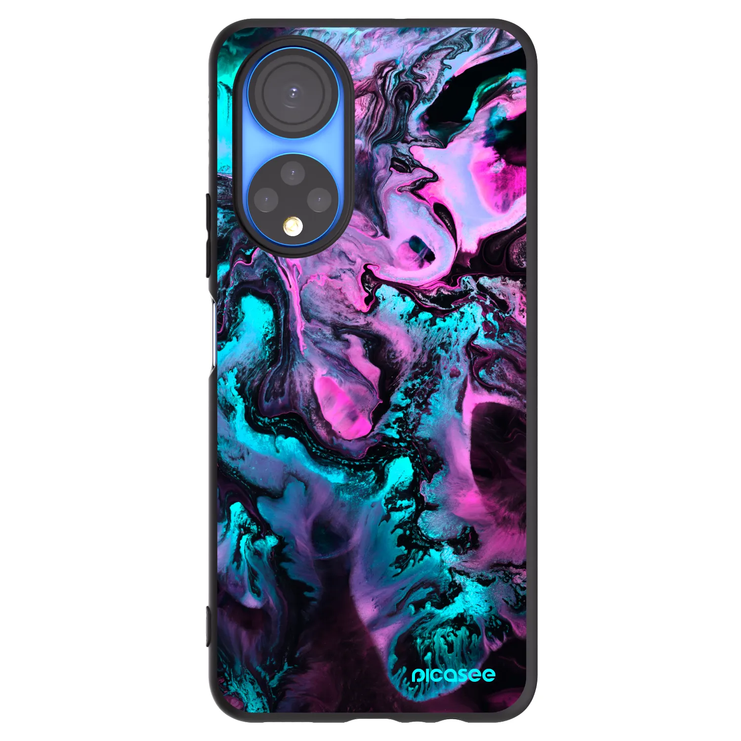 Picasee crna silikonska maskica za Honor X7 - Lean