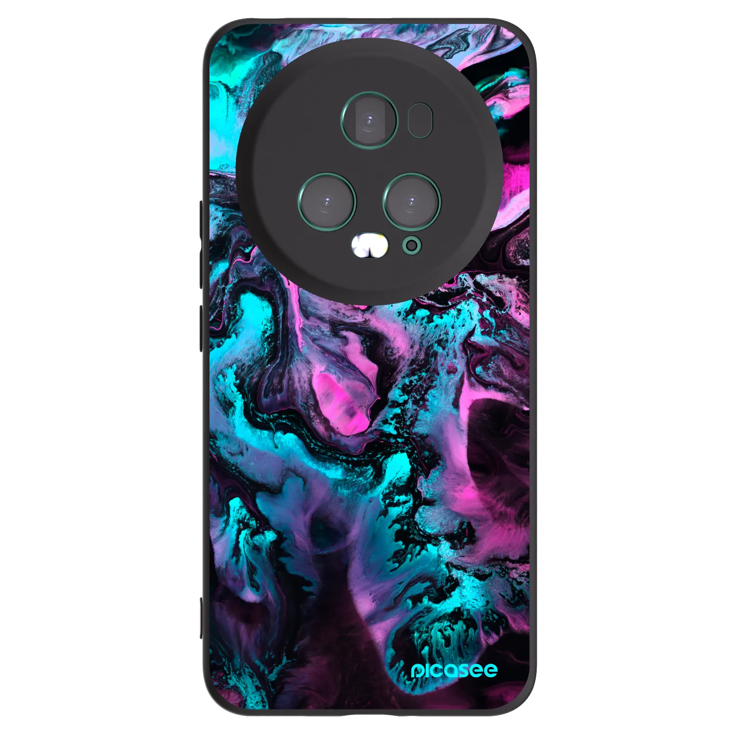 Picasee crna silikonska maskica za Honor Magic5 Pro - Lean