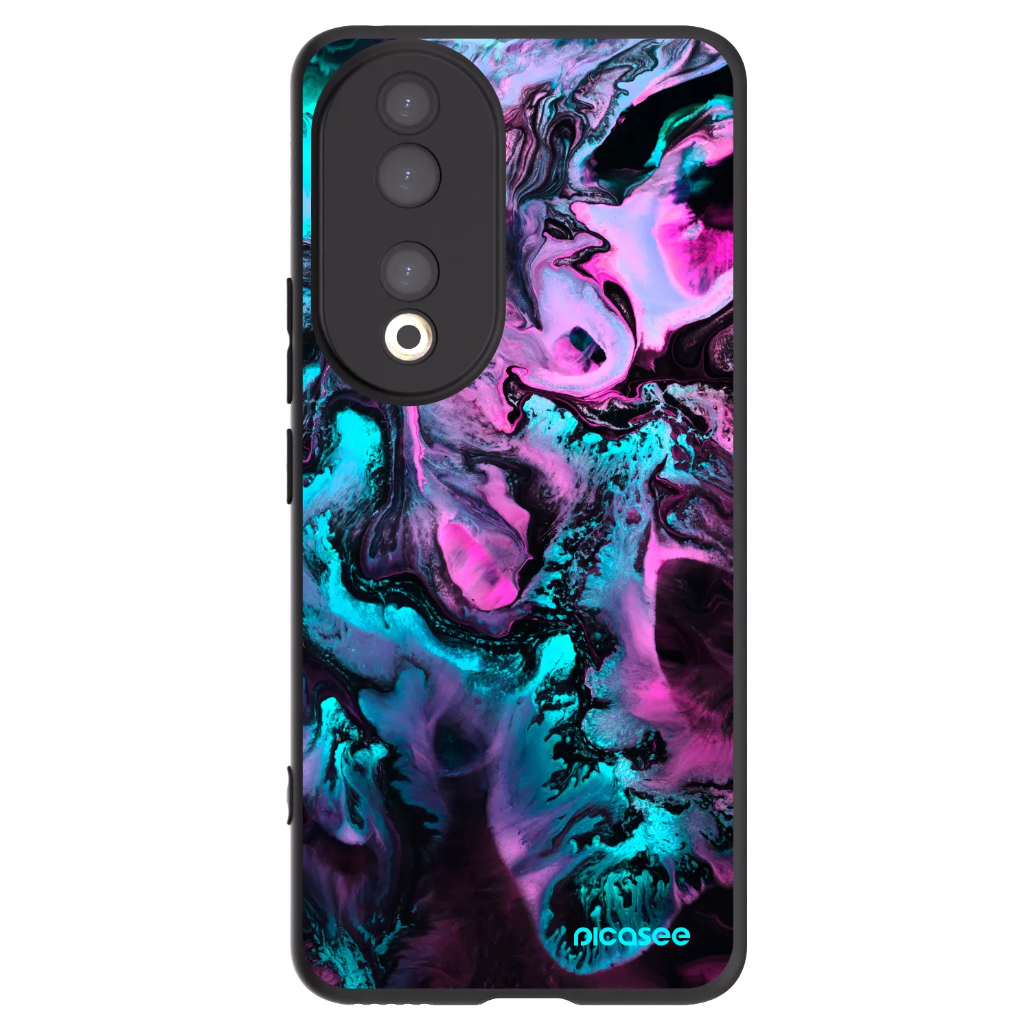 Picasee crna silikonska maskica za Honor 90 5G - Lean