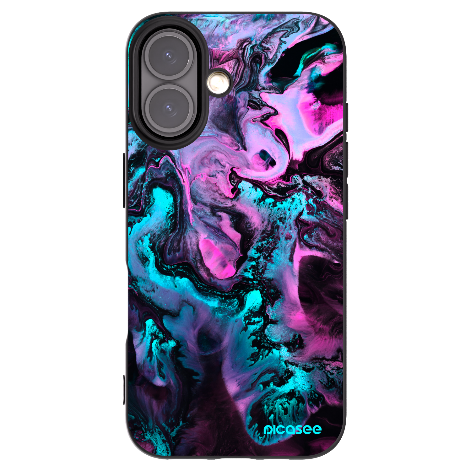 Picasee crna silikonska maskica za Apple iPhone 16 - Lean