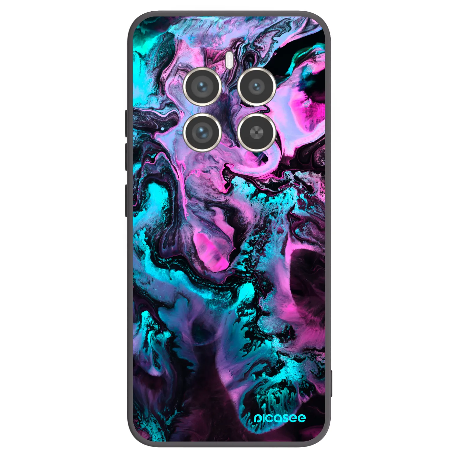 Picasee crna silikonska maskica za Realme 12 Pro 5G - Lean