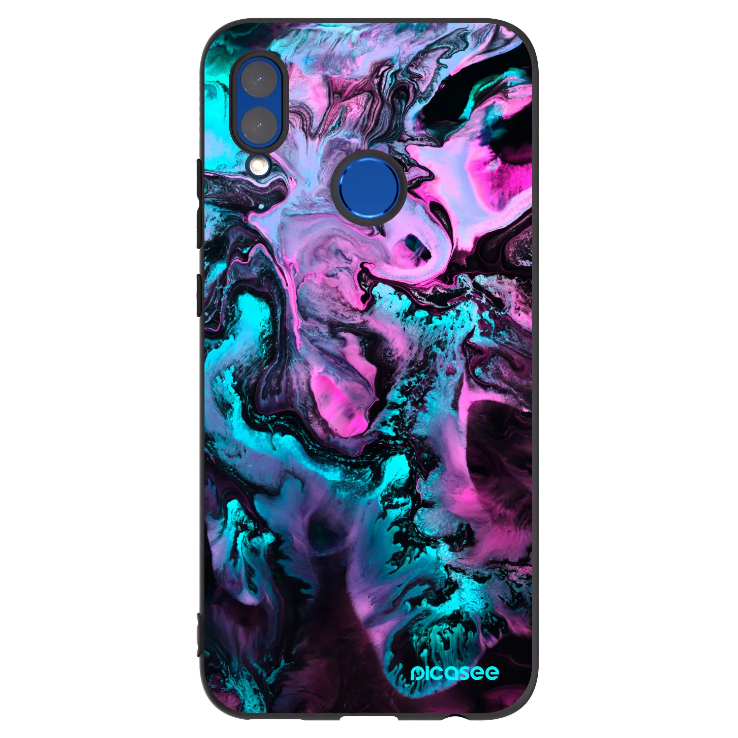 Picasee crna silikonska maskica za Honor 10 Lite - Lean