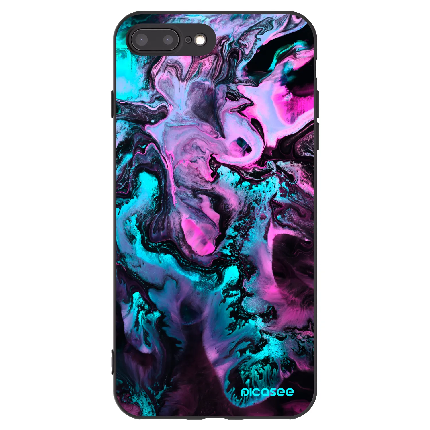 Picasee crna silikonska maskica za Apple iPhone 7 Plus - Lean