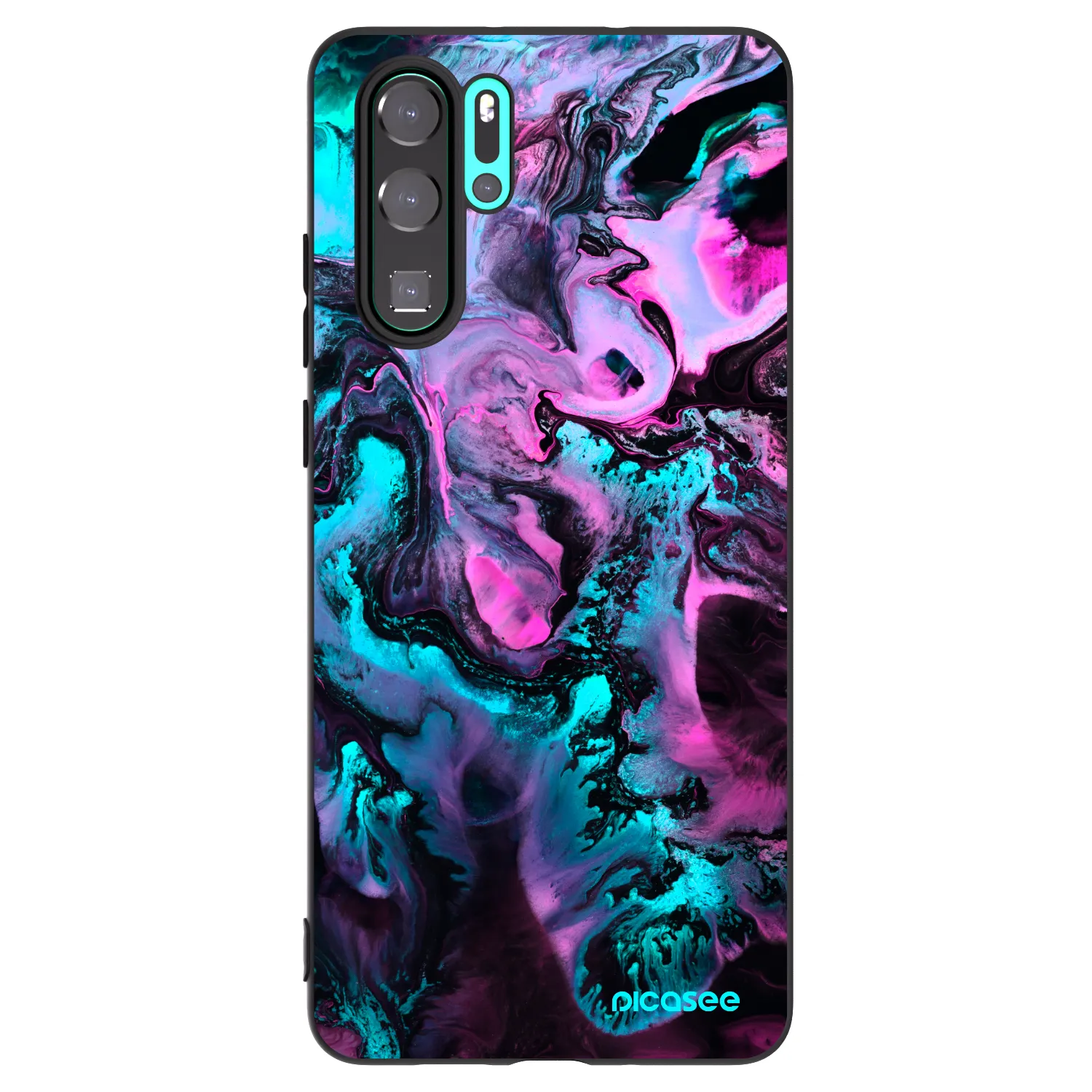 Picasee crna silikonska maskica za Huawei P30 Pro - Lean