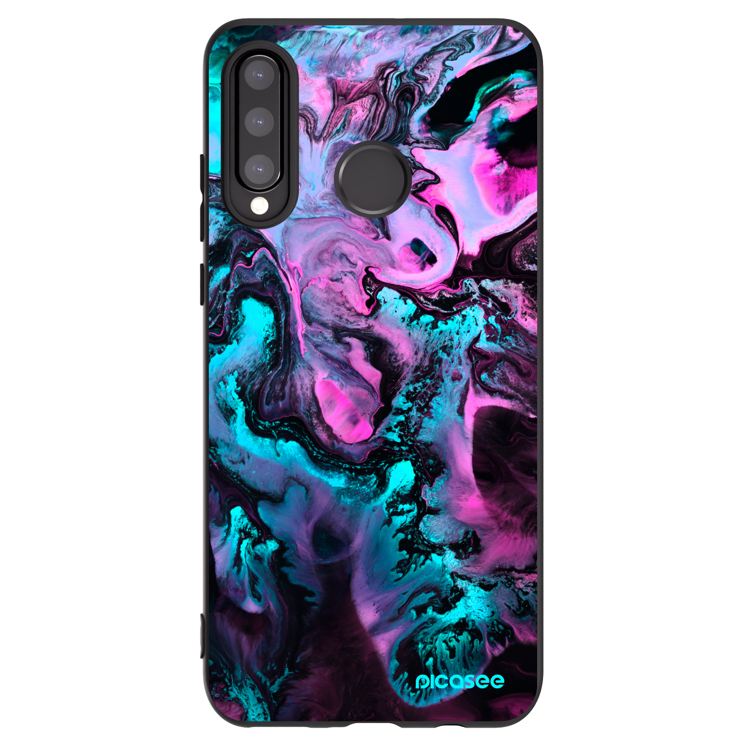 Picasee crna silikonska maskica za Huawei P30 Lite - Lean