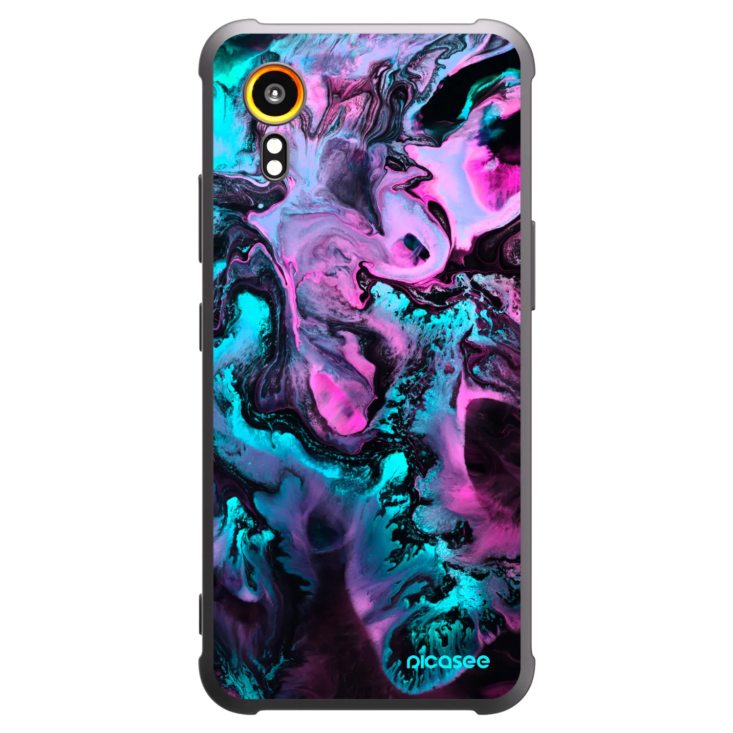 Picasee crna silikonska maskica za Samsung Galaxy Xcover 7 - Lean