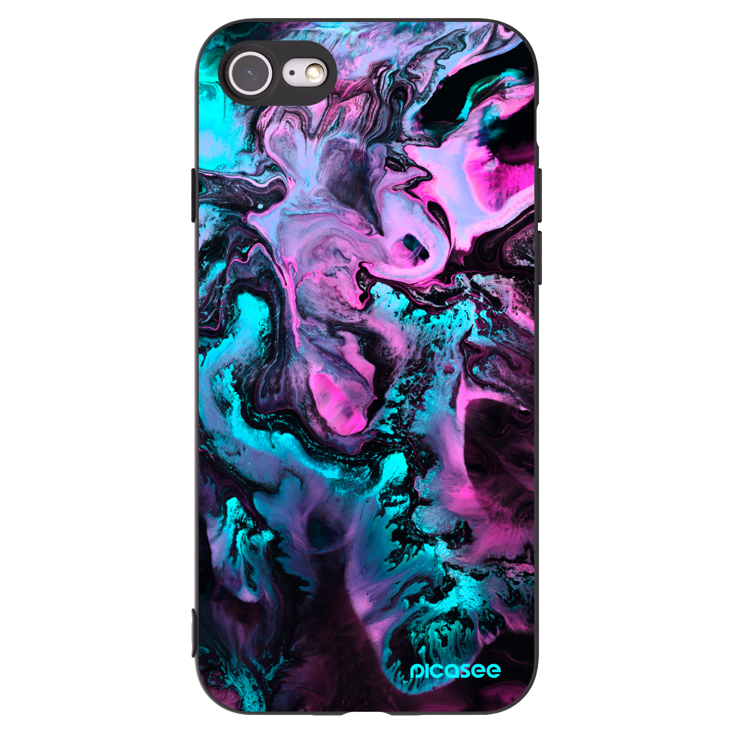 Picasee crna silikonska maskica za Apple iPhone SE 2020 - Lean