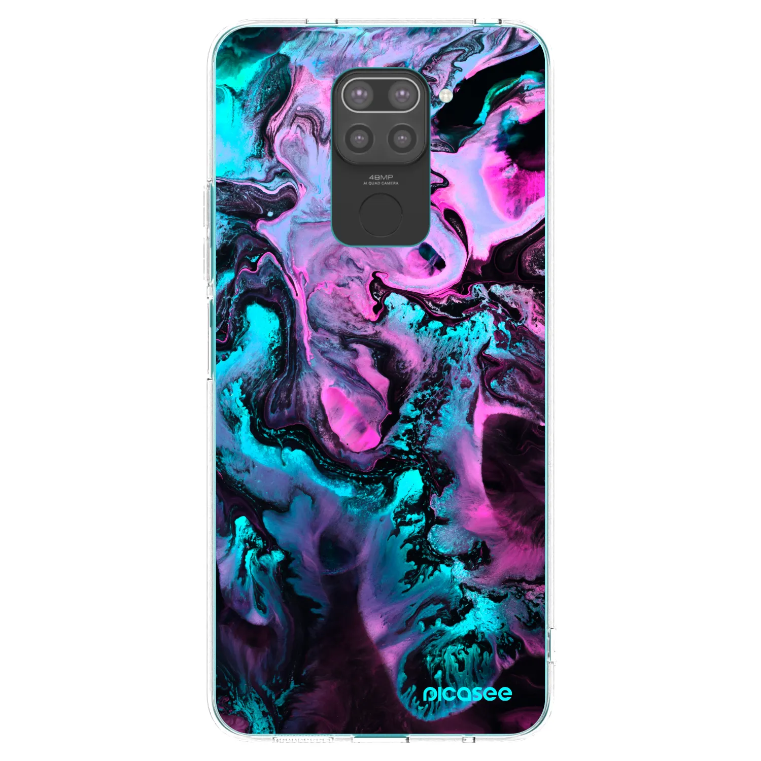 Picasee crna silikonska maskica za Xiaomi Redmi Note 9 - Lean