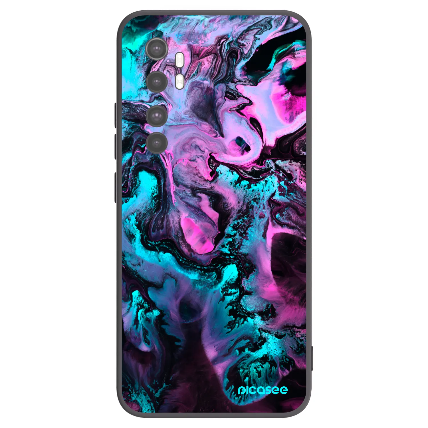Picasee crna silikonska maskica za Xiaomi Mi Note 10 Lite - Lean
