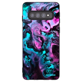 Picasee crna silikonska maskica za Samsung Galaxy S10 G973 - Lean