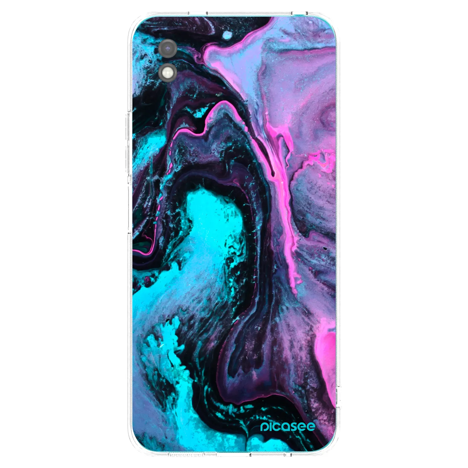 Picasee crna silikonska maskica za Xiaomi Redmi 9A - Lean 2