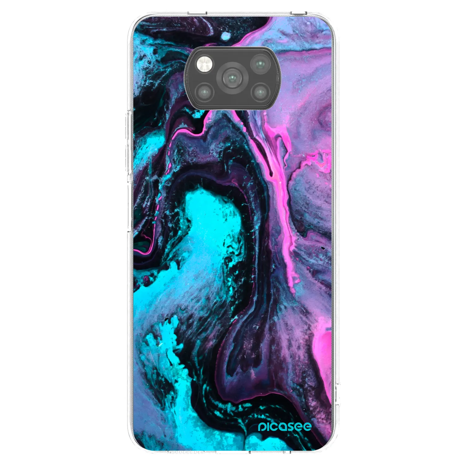 Picasee crna silikonska maskica za Xiaomi Poco X3 - Lean 2