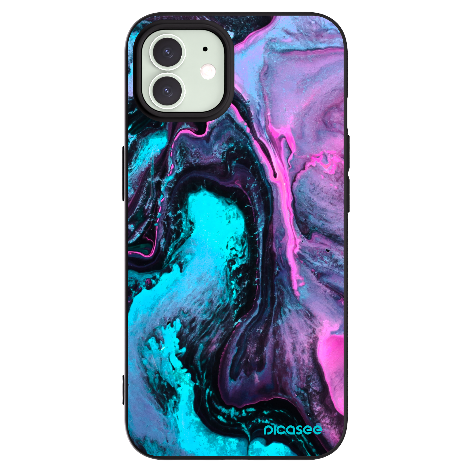 Picasee crna silikonska maskica za Apple iPhone 12 Pro - Lean 2