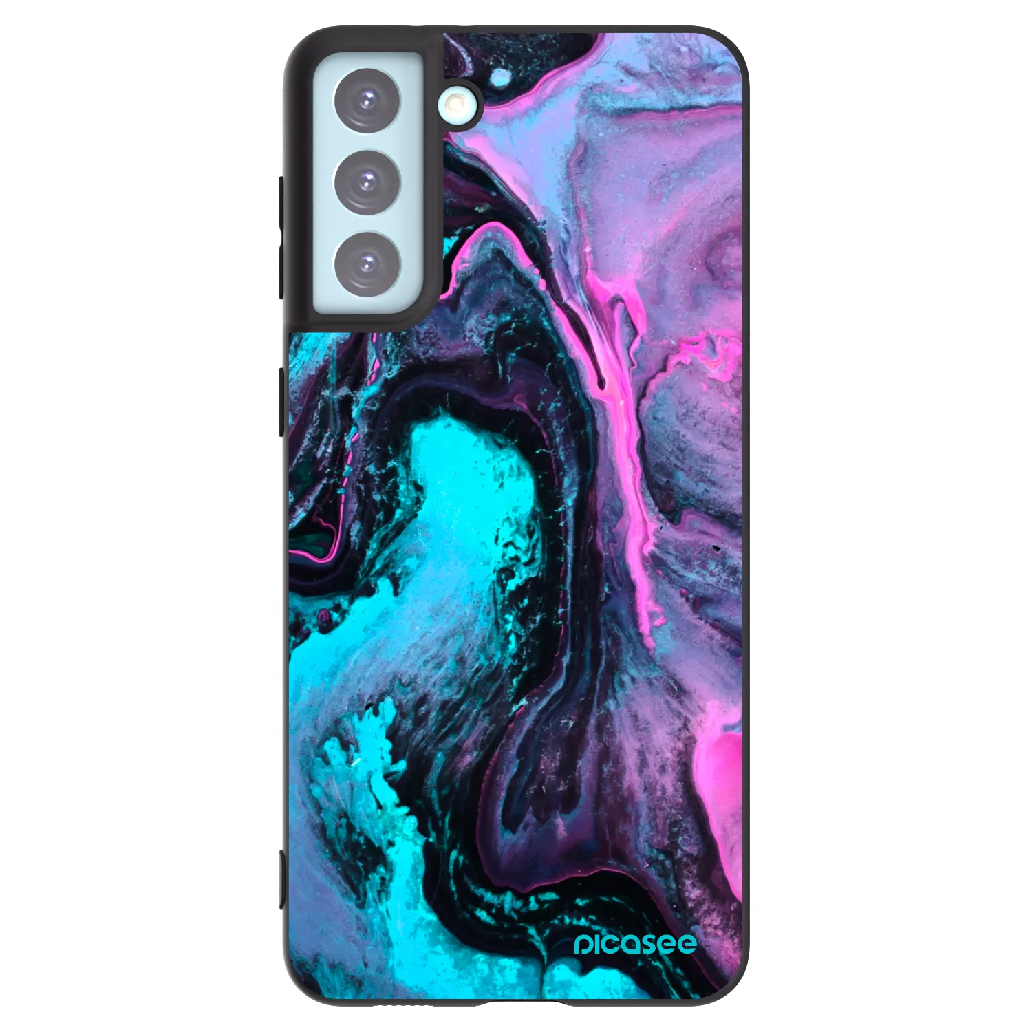 Picasee crna silikonska maskica za Samsung Galaxy S21+ 5G G996F - Lean 2