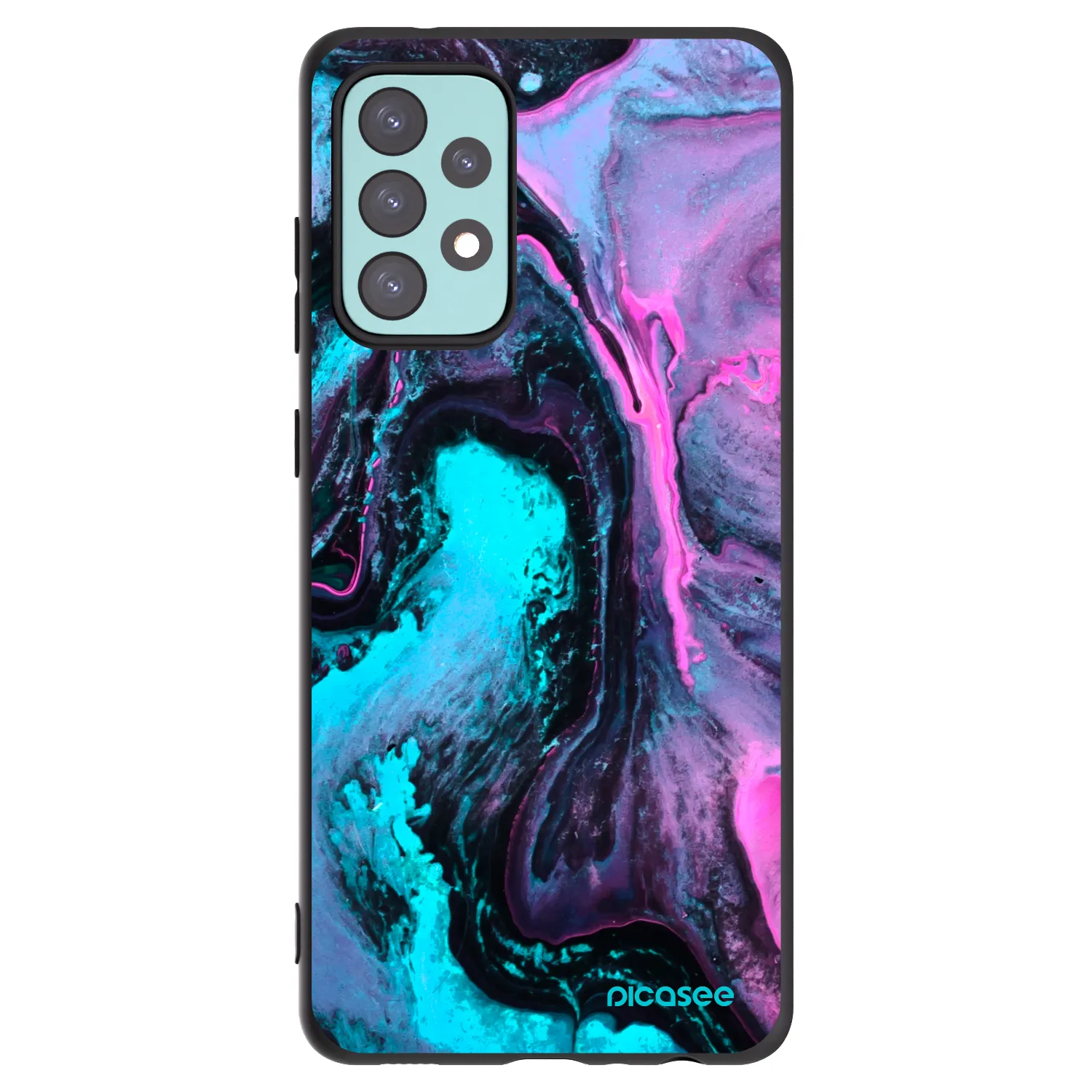 Picasee crna silikonska maskica za Samsung Galaxy A72 A725F - Lean 2