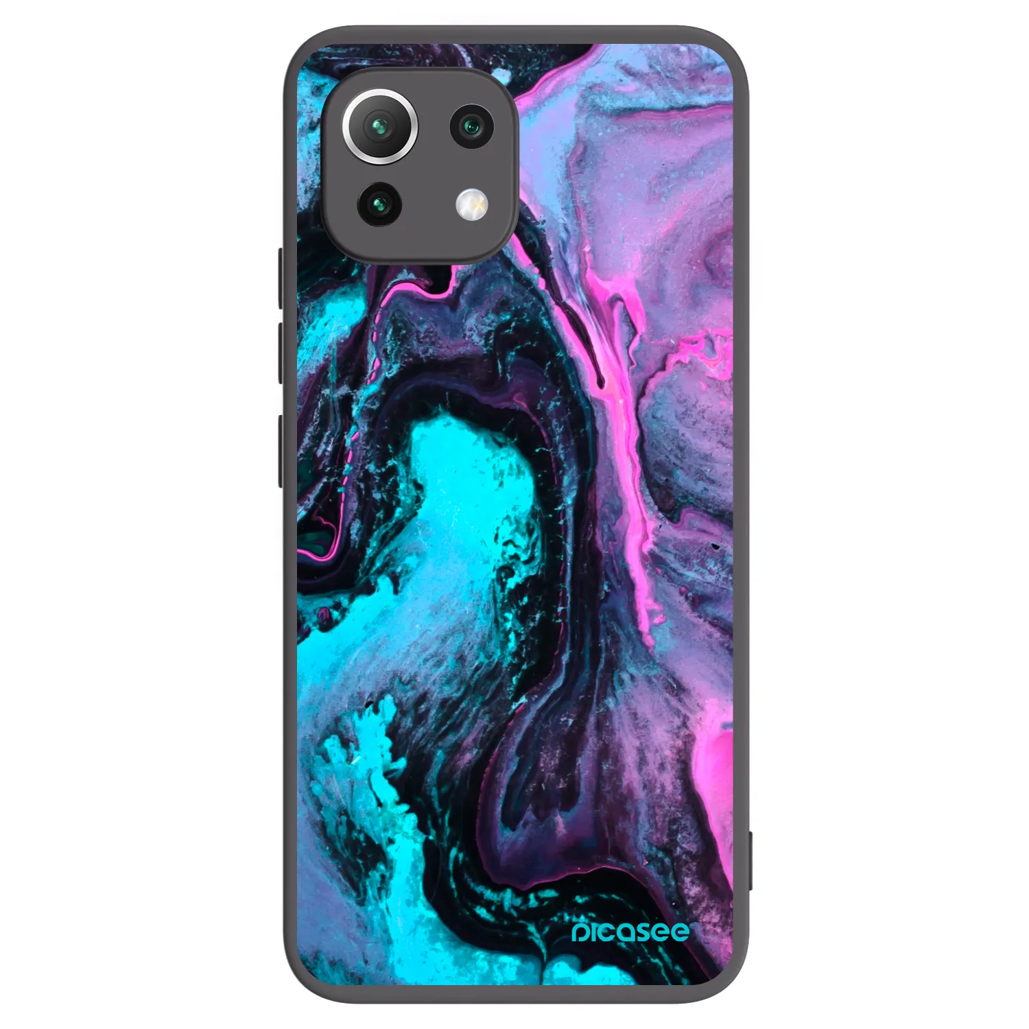 Picasee crna silikonska maskica za Xiaomi Mi 11 Lite - Lean 2