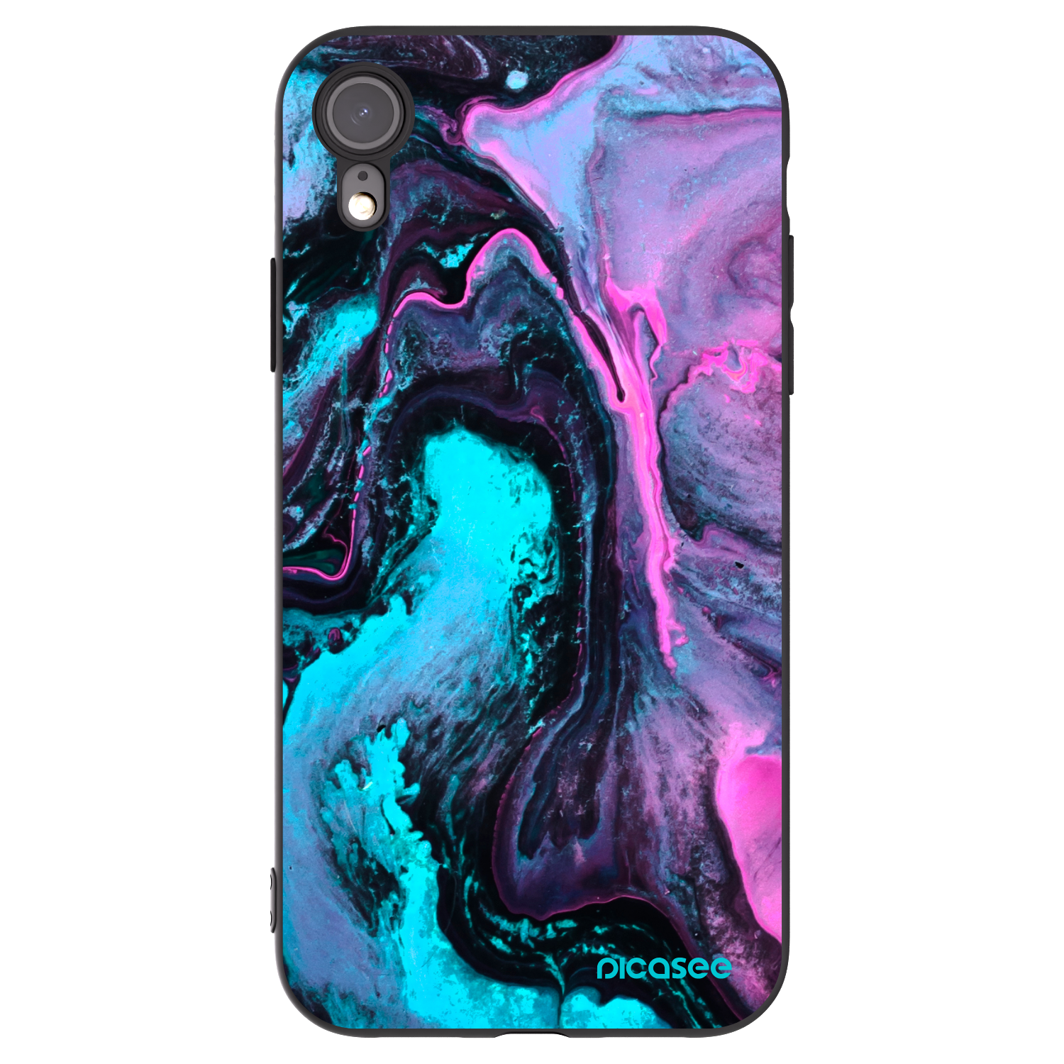 Picasee crna silikonska maskica za Apple iPhone XR - Lean 2