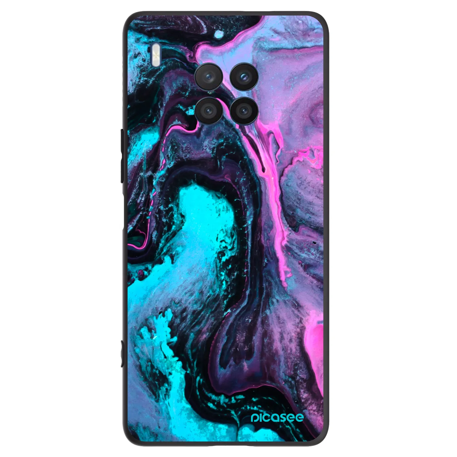 Picasee crna silikonska maskica za Honor 50 Lite - Lean 2