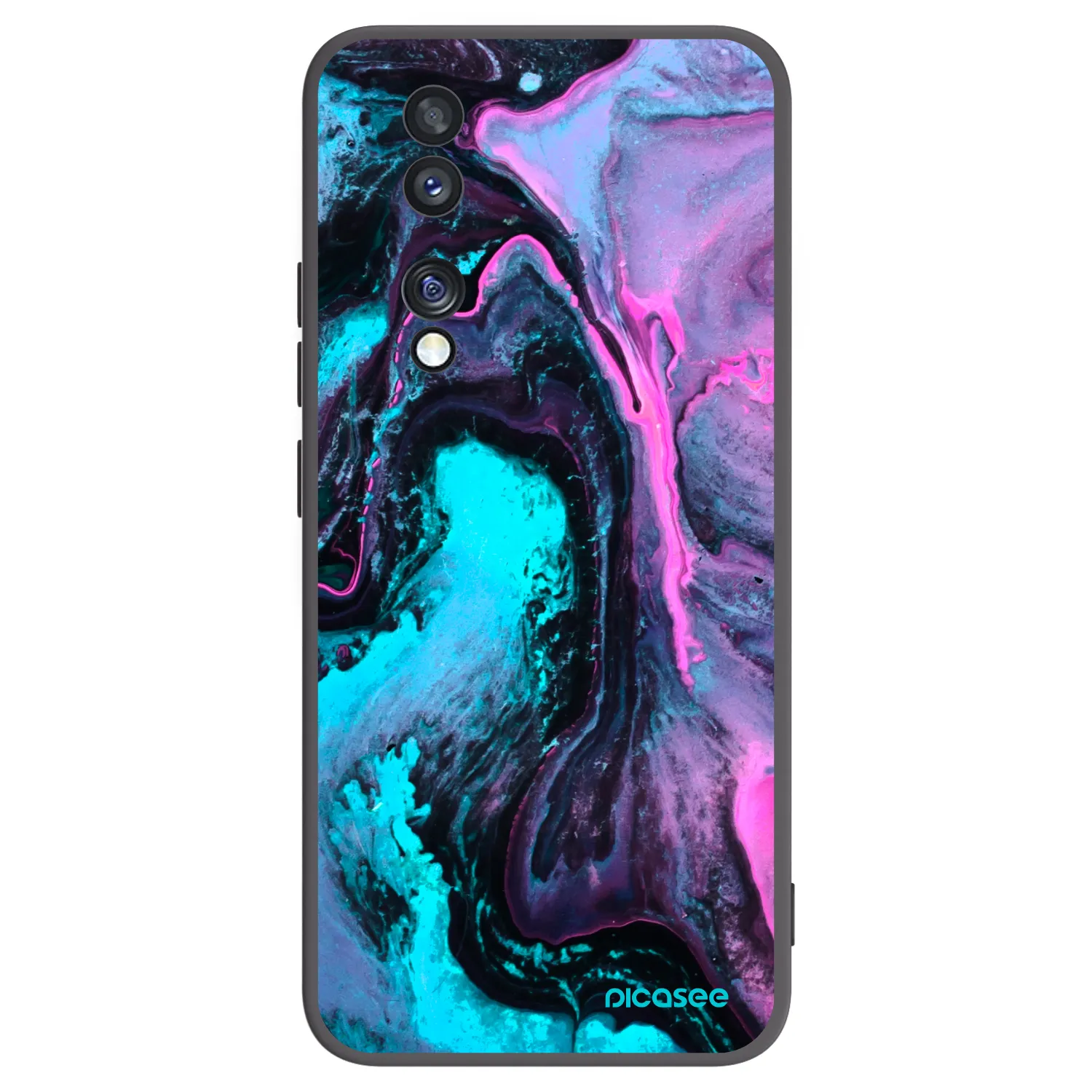 Picasee crna silikonska maskica za Honor 70 - Lean 2