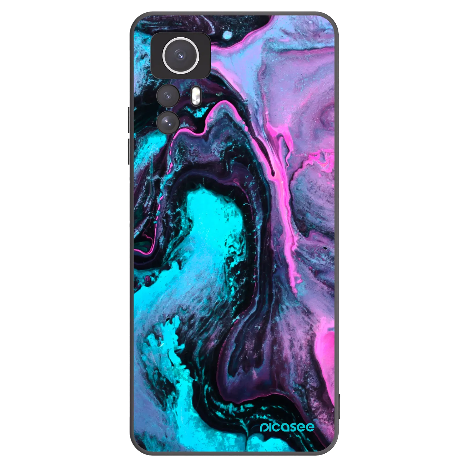 Picasee crna silikonska maskica za Xiaomi Redmi Note 12S - Lean 2