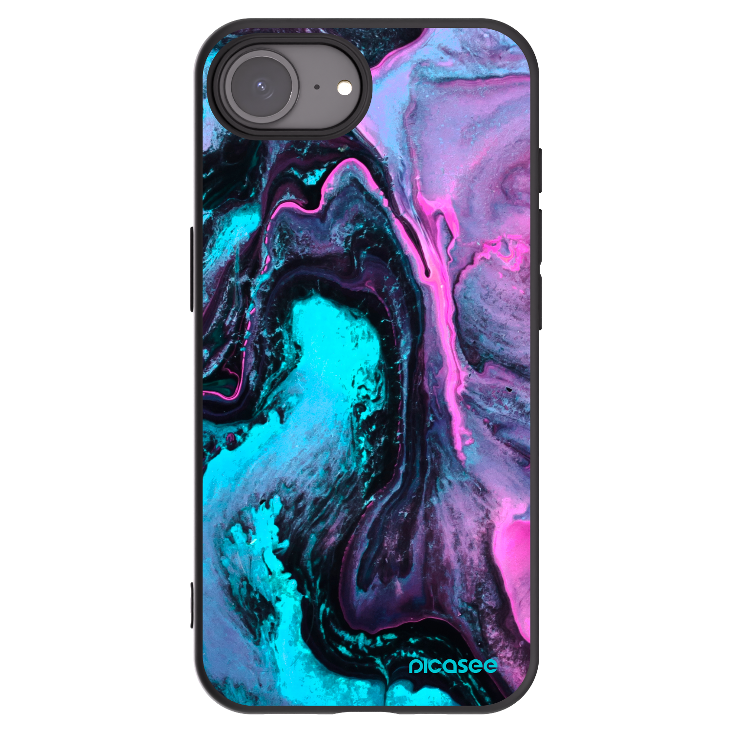 Picasee crna silikonska maskica za Apple iPhone 16e - Lean 2