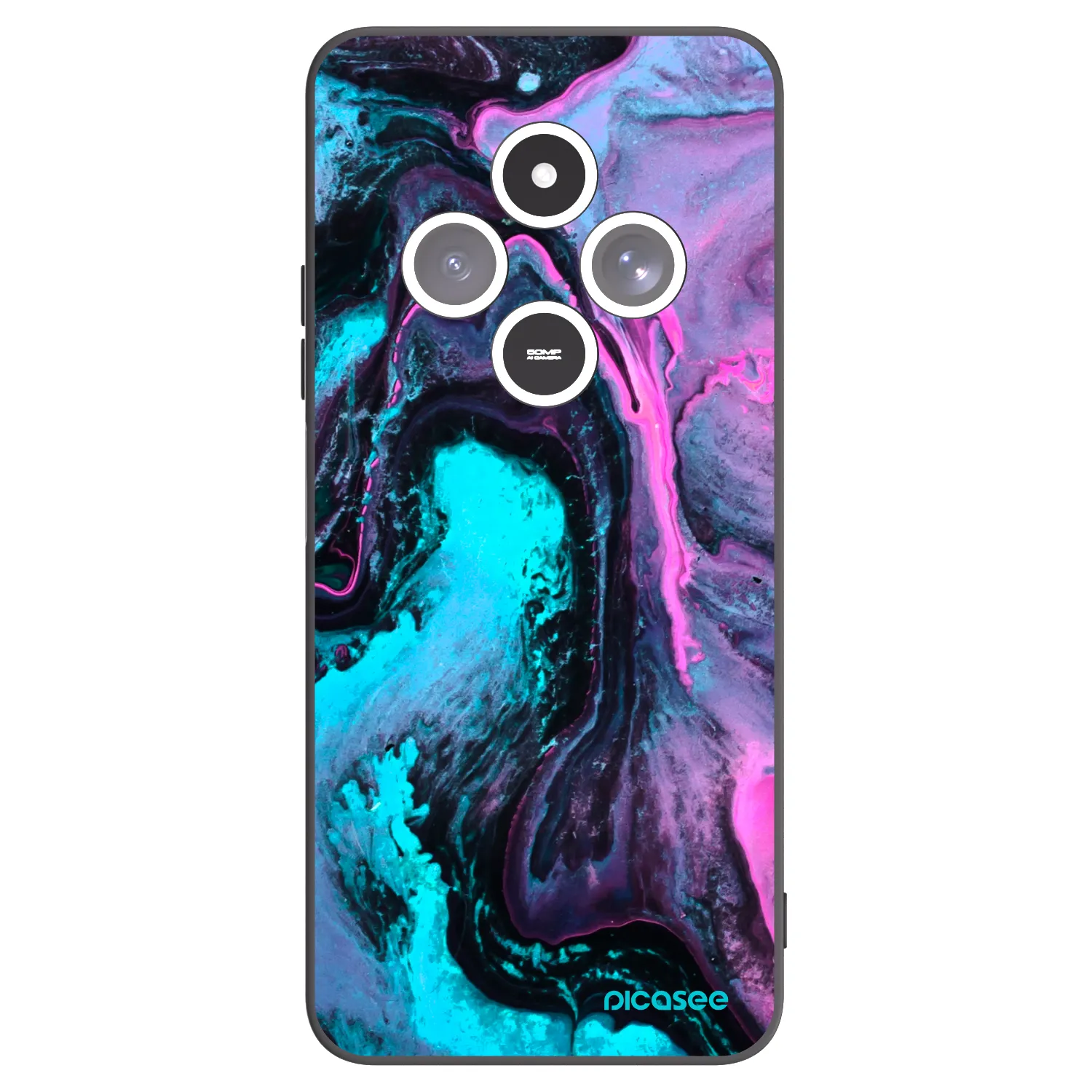 Picasee crna silikonska maskica za Xiaomi Redmi 14C - Lean 2