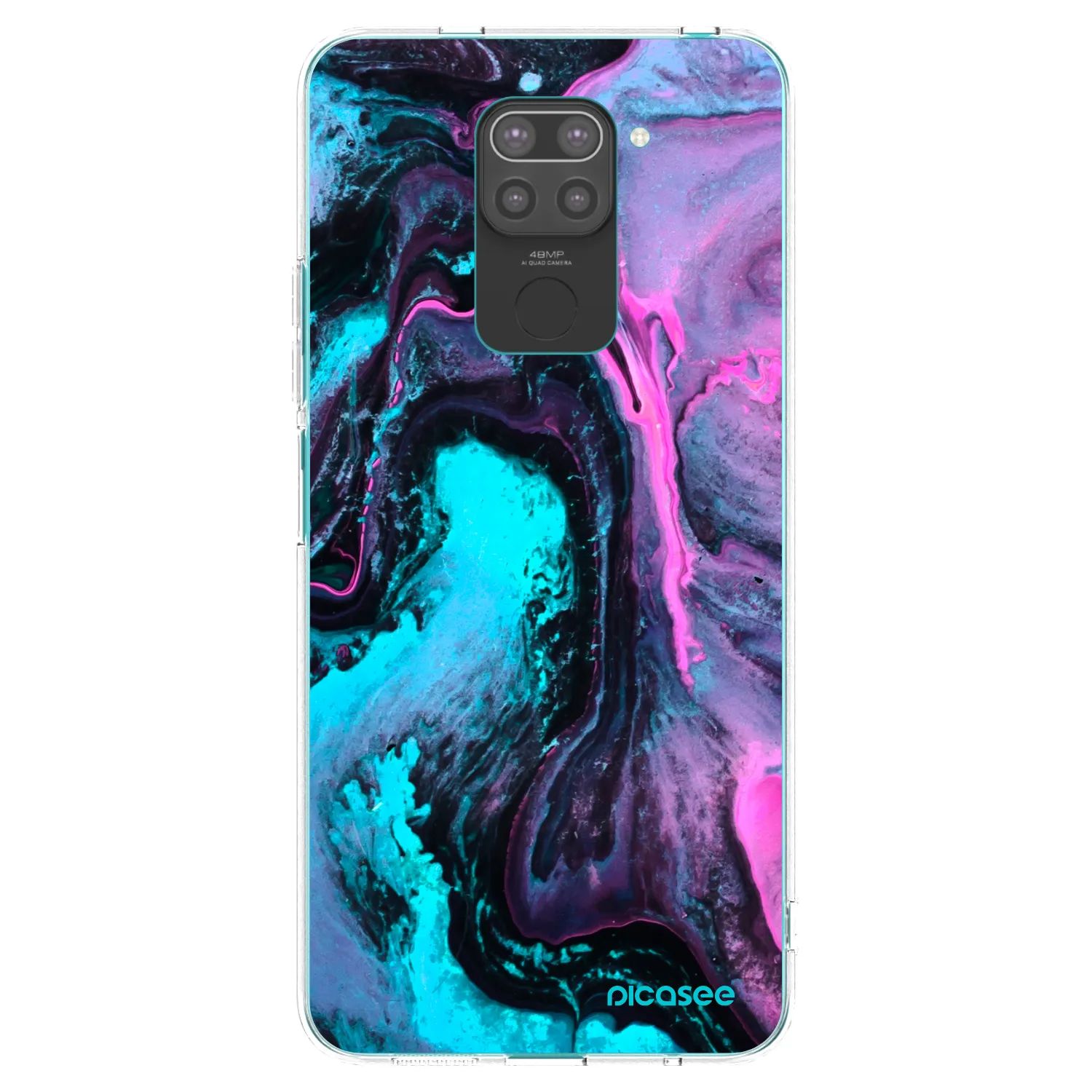 Picasee crna silikonska maskica za Xiaomi Redmi Note 9 - Lean 2