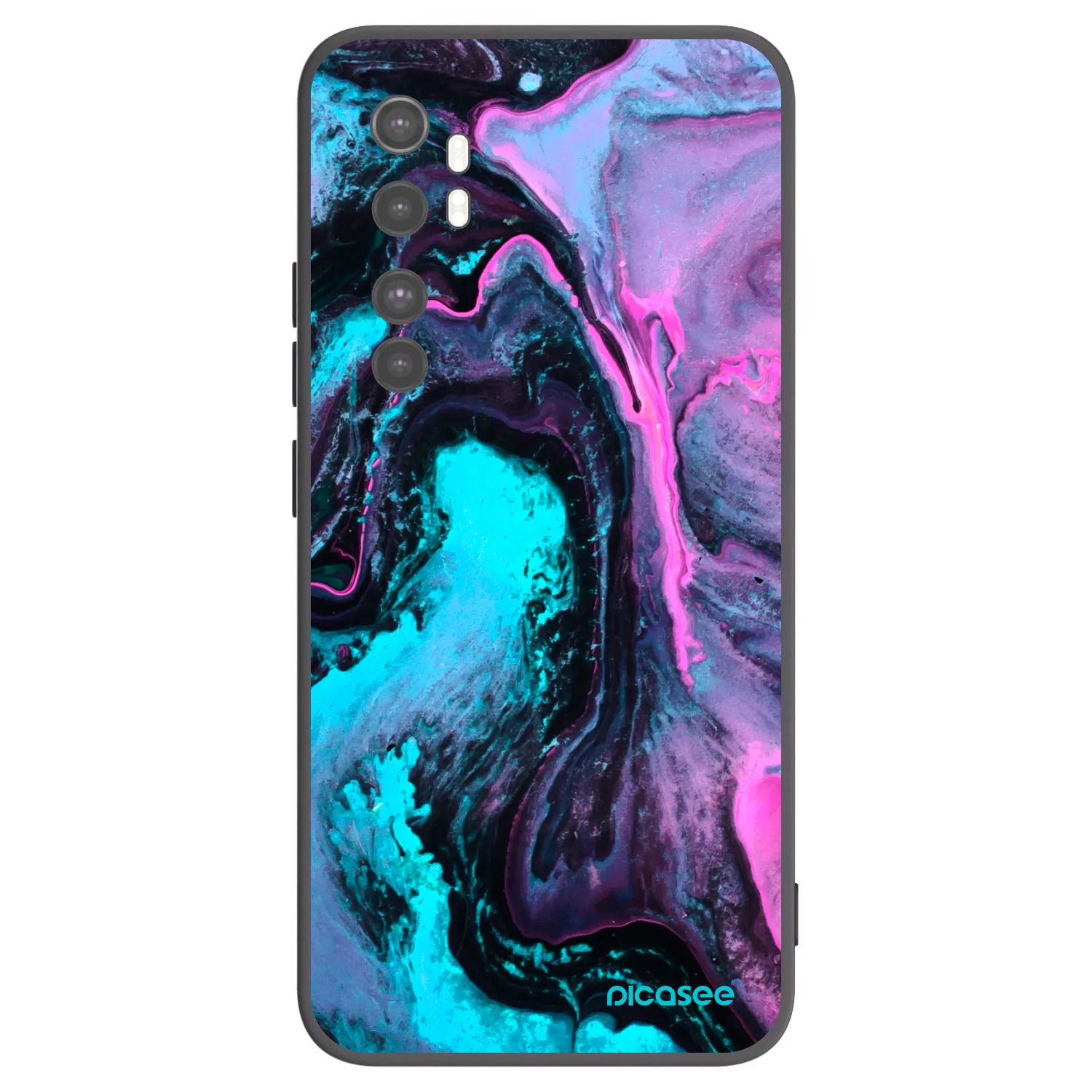 Picasee crna silikonska maskica za Xiaomi Mi Note 10 Lite - Lean 2