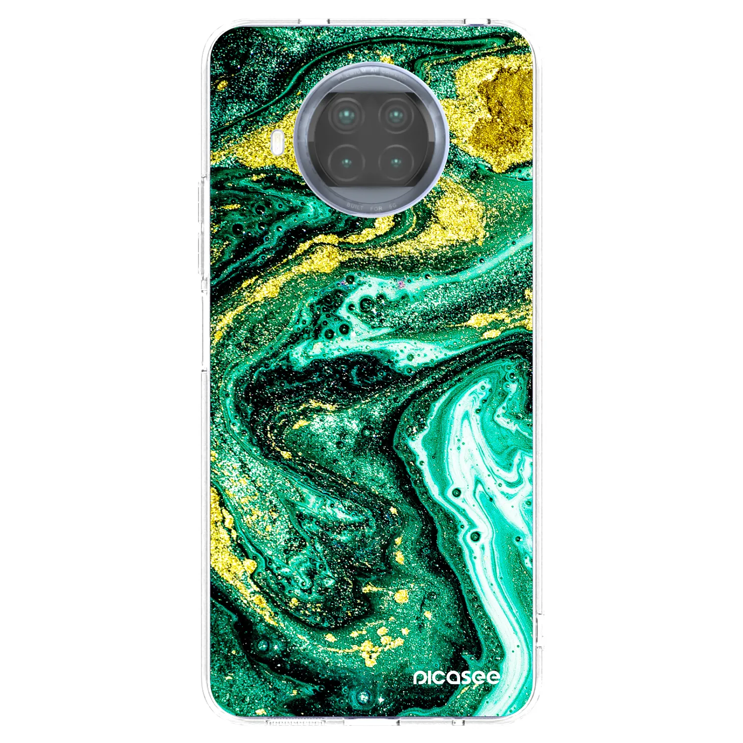 Picasee silikonska prozirna maskica za Xiaomi Mi 10T Lite - Green Gold