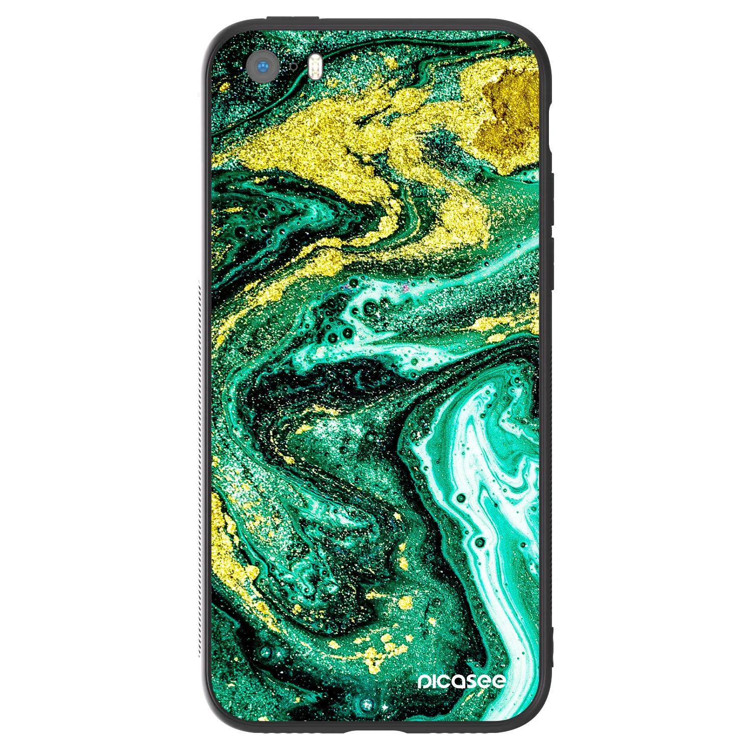 Picasee ULTIMATE CASE za Apple iPhone 5/5S/SE - Green Gold