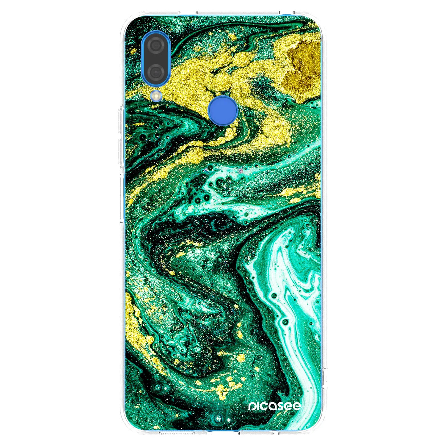 Picasee silikonska prozirna maskica za Huawei Nova 3 - Green Gold